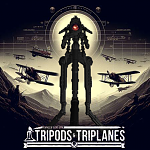 AI Poster 
AI produced poster for Tripods & Triplanes. 
Surveying Tripod replaced with Locust Mk I.  Tripods & Triplanes Logo added in Photoshop in...