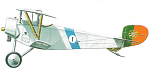 Desenhos do Nieuport Ni.21 usado em Portugal